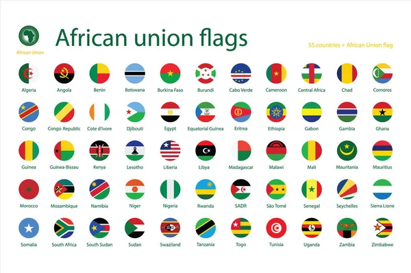 Banderas de la Unión Africana — Vector de stock