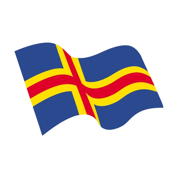 Bandera de Aland Island — Archivo Imágenes Vectoriales