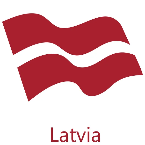 Lettország lobogója vektor — Stock Vector