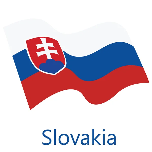 Eslovaquia bandera vector — Vector de stock