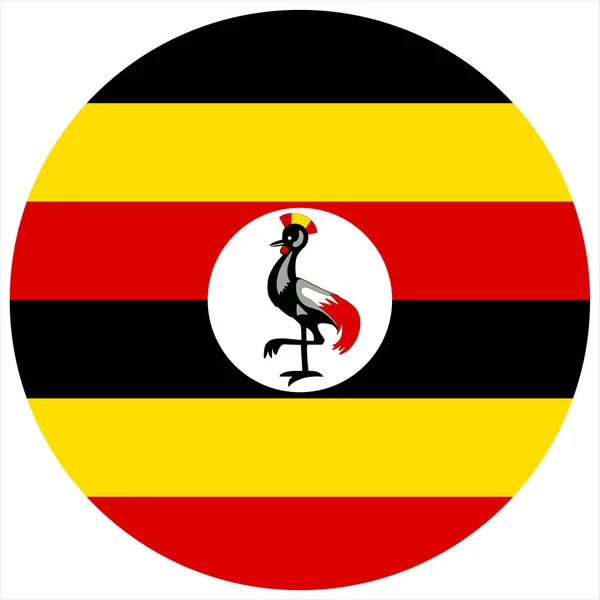 Ugandas Flaggenvektor — Stockvektor