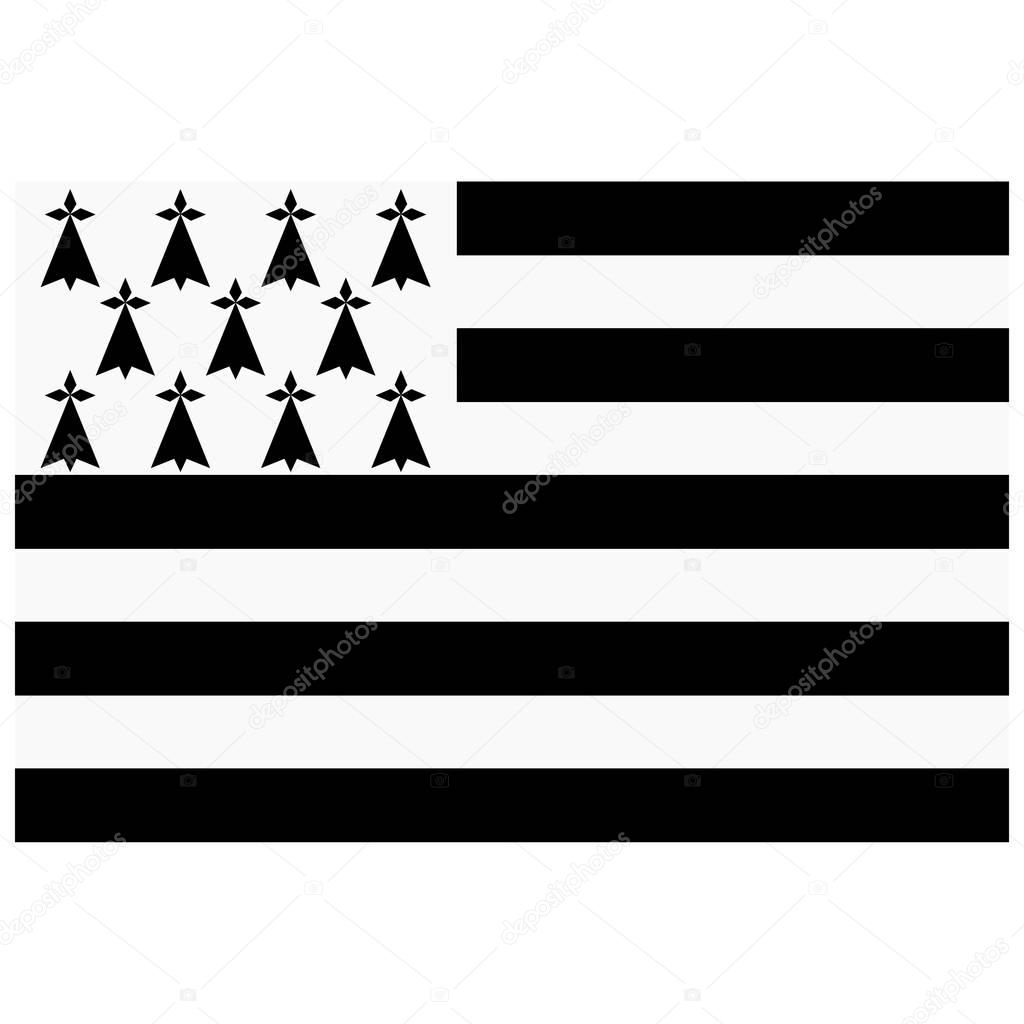Brittany flag vector