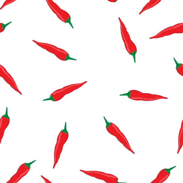 Chili pepers naadloos patroon — Stockfoto