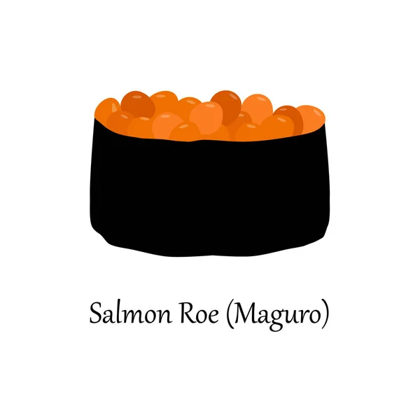Sushi di uova di salmone — Foto Stock