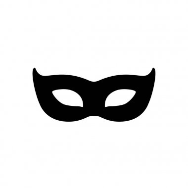 Maske siluet siyah