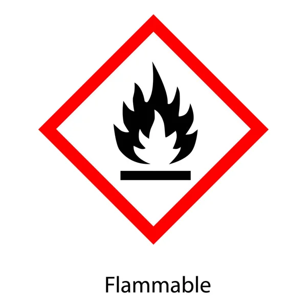 Flammable hazard icon — Stock Photo, Image