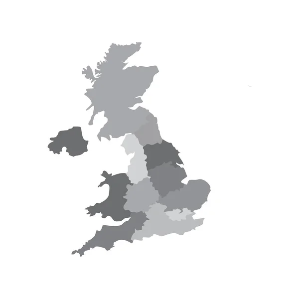 UK kartregioner — Stockfoto
