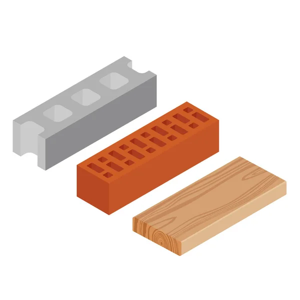 Blok, baksteen en plank — Stockfoto