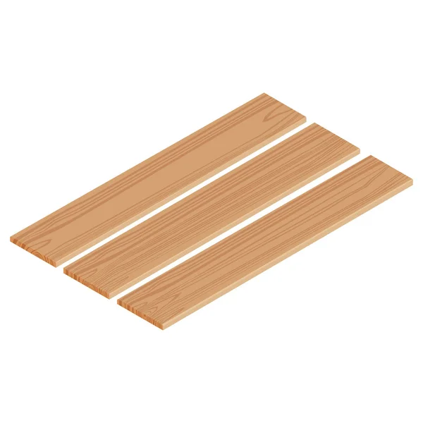 Isometrisk träplankor — Stockfoto