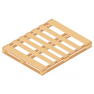 Ahşap palet izometrik