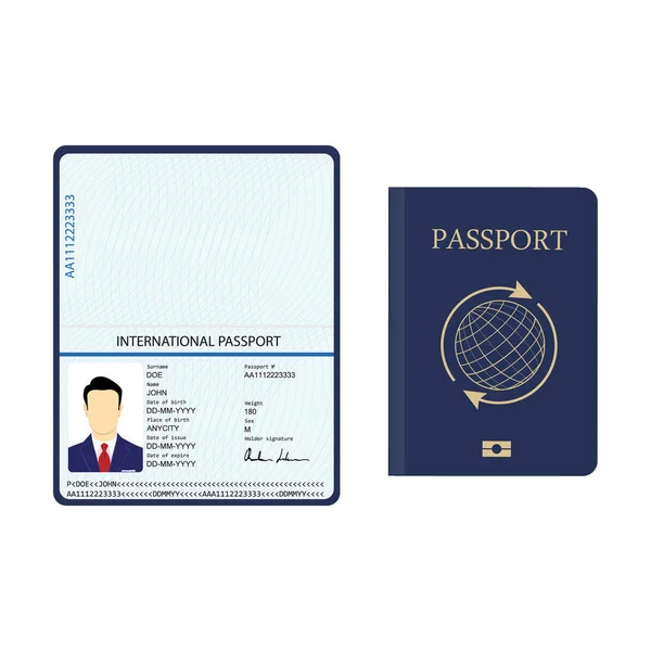 Documento de identificación del pasaporte — Foto de Stock