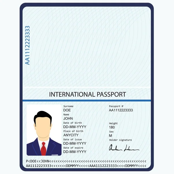 Διαβατήριο εγγράφου ταυτοποίησης — Φωτογραφία Αρχείου
