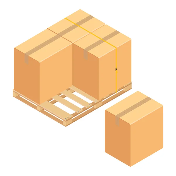 Kisten auf Palette — Stockfoto
