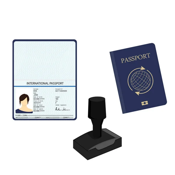 护照身份证明文件 — 图库照片