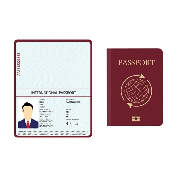 Documento de identificação do passaporte — Fotografia de Stock