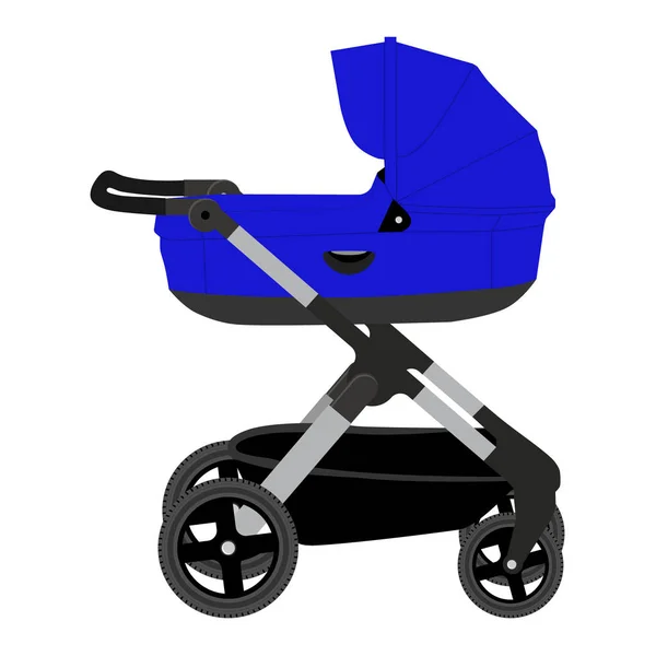Blue baby stoller — стокове фото
