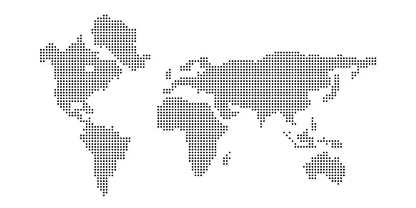 Mappa del mondo punteggiata — Foto Stock