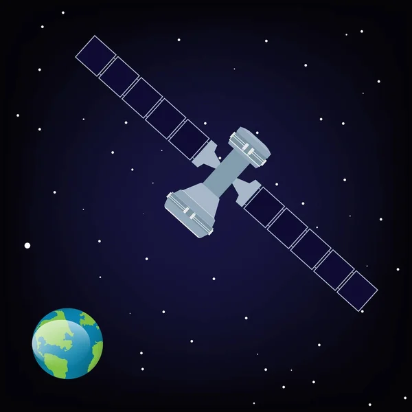 Satellit kretsande raster — Stockfoto