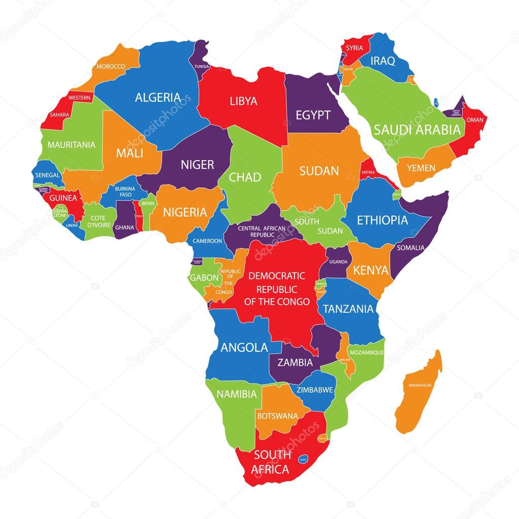 África mapa raster — Fotografias de Stock © viktorijareut #181484094