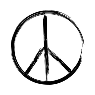 Peace symbol raster clipart