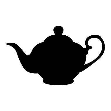 Çaydanlık siluet raster