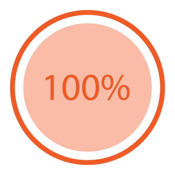 Orange circle pie graph