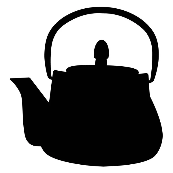 Силуэт чайника — стоковое фото