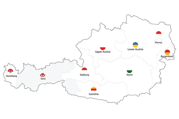 Österreichische Bundesländer — Stockfoto