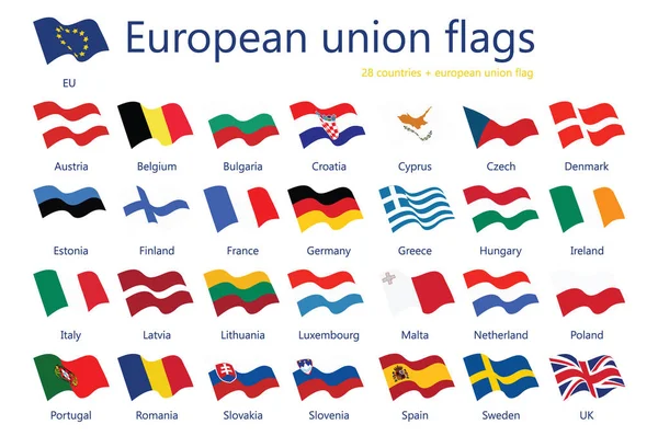 Drapeaux de l'Union européenne — Photo