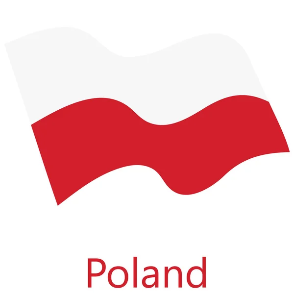 Polska flaga rastrowych — Zdjęcie stockowe