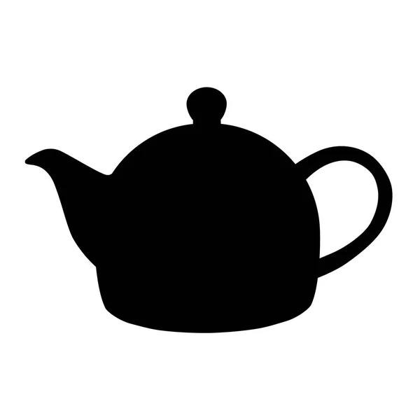 Teapot silhouette vector — Stock Vector