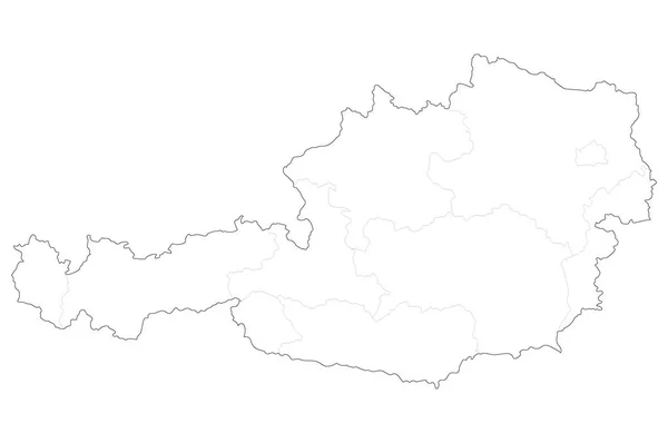 Österreichische Bundesländer — Stockvektor