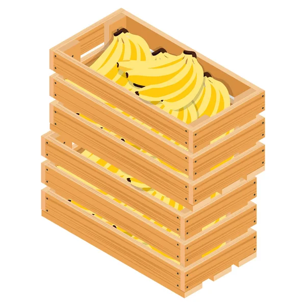 Bananes en boîte — Image vectorielle