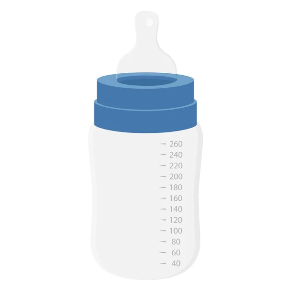Blue baby bottle — Stock Vector