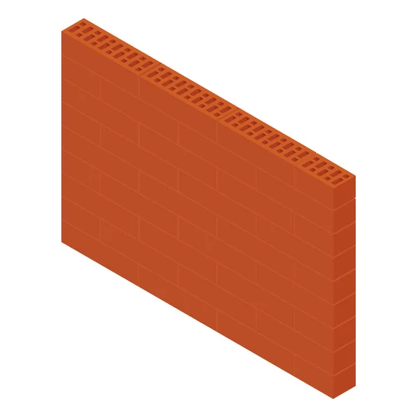 Muro di mattoni isometrici — Vettoriale Stock