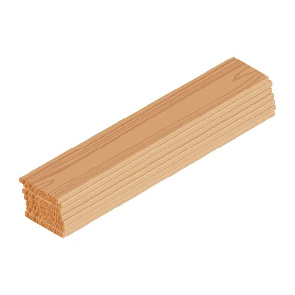 Tablones de madera isométricos — Vector de stock