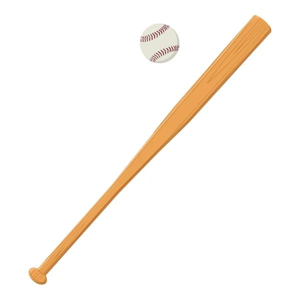 Baseball pipistrello e palla — Vettoriale Stock