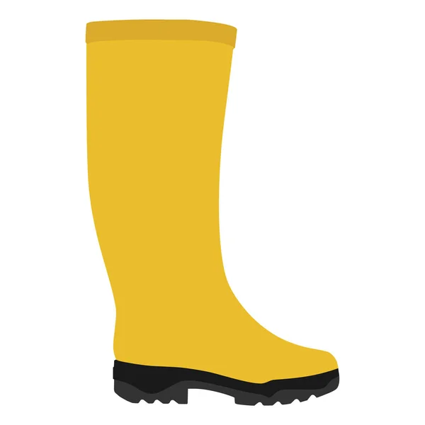 Yellow rubber boots — Stock Vector