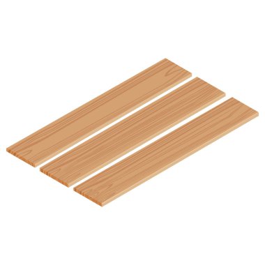 İzometrik ahşap plakalar