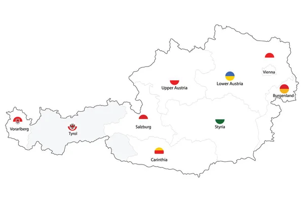 Austria estados federales — Foto de Stock