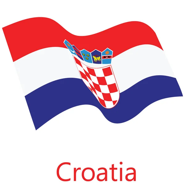 Croácia bandeira raster — Fotografia de Stock