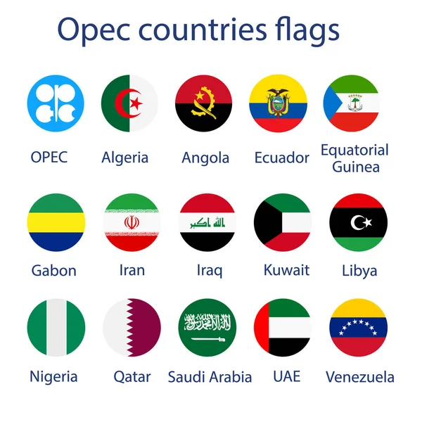 Banderas de los países OPEP — Foto de Stock