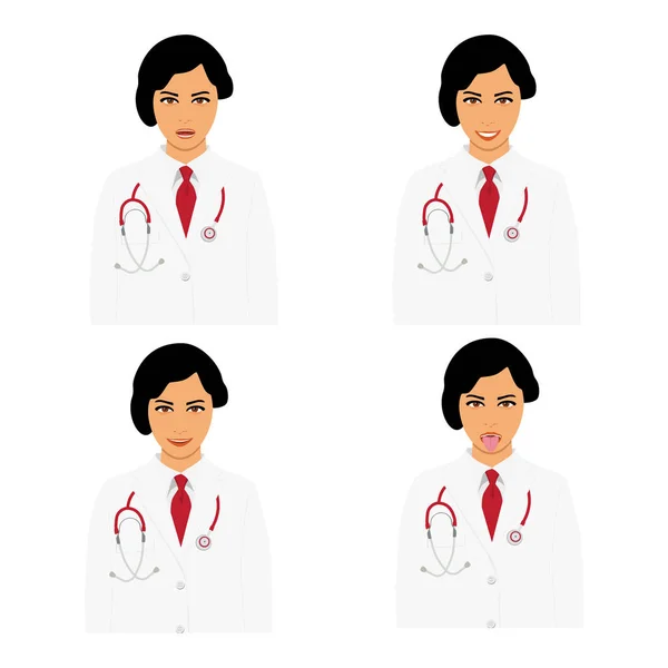 Doctor character set — Stock Photo, Image