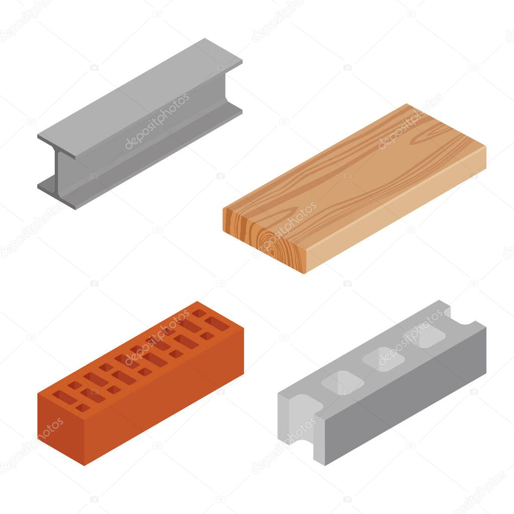 Brick, block, beam and plank