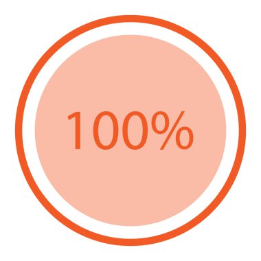 Turuncu daire pasta grafiği