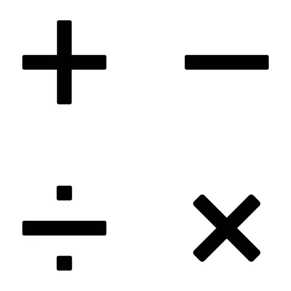 Matematyczne Symbole rastrowe — Zdjęcie stockowe