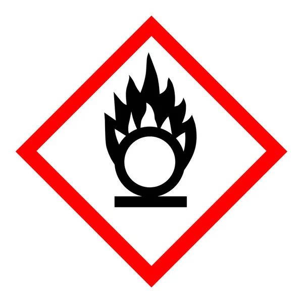 Signo de advertencia oxidante —  Fotos de Stock