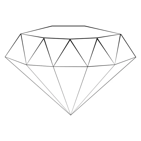 Diamond outline icon — Stock Photo, Image