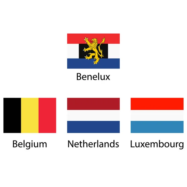 Drapeaux Benelux vecteur — Image vectorielle