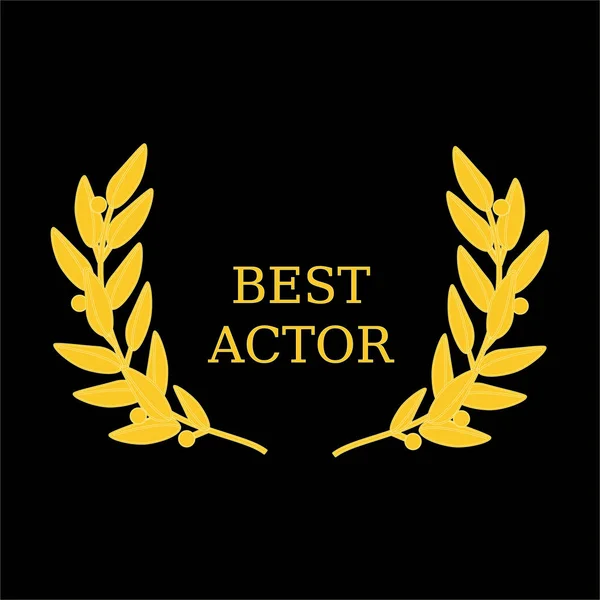 Premio al mejor actor — Archivo Imágenes Vectoriales